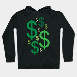 Green Dollar signs Hoodie